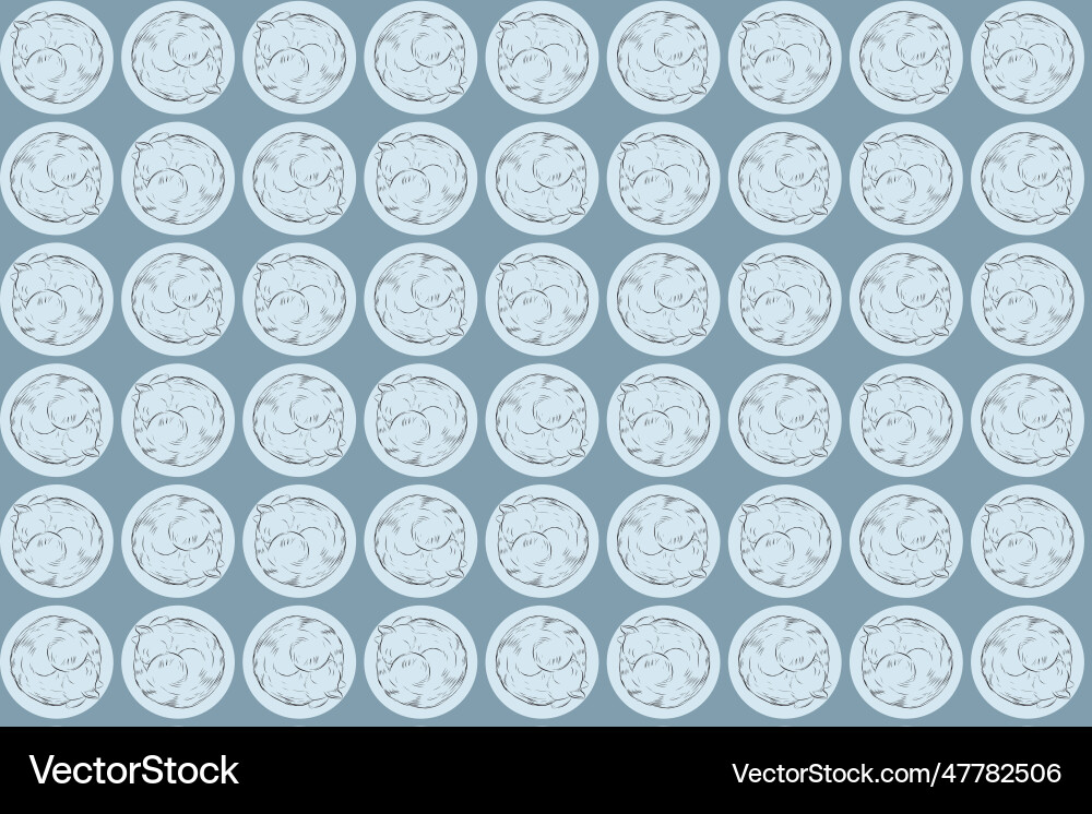 Pattern line of the cat is sleeping in circle Pattern line of the cat is sleeping in circle Vector Image