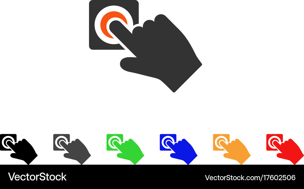 Push alarm button icon vector image