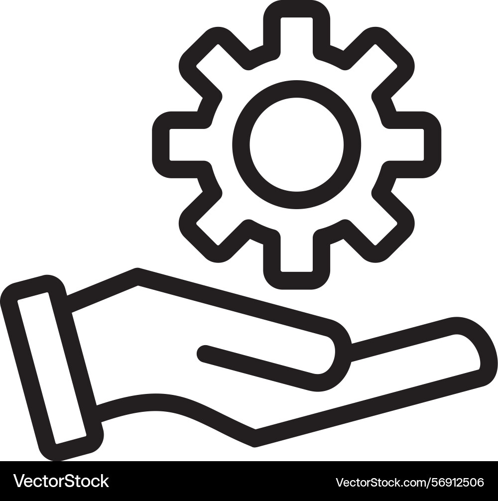 Service linear style icon design vector image