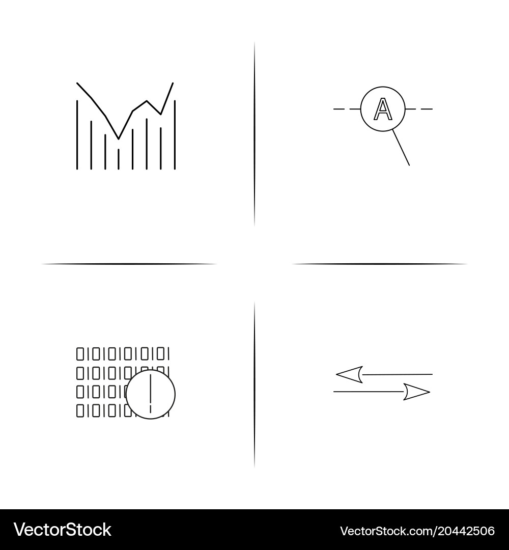 Signs and symbols simple linear icon setsimple vector image