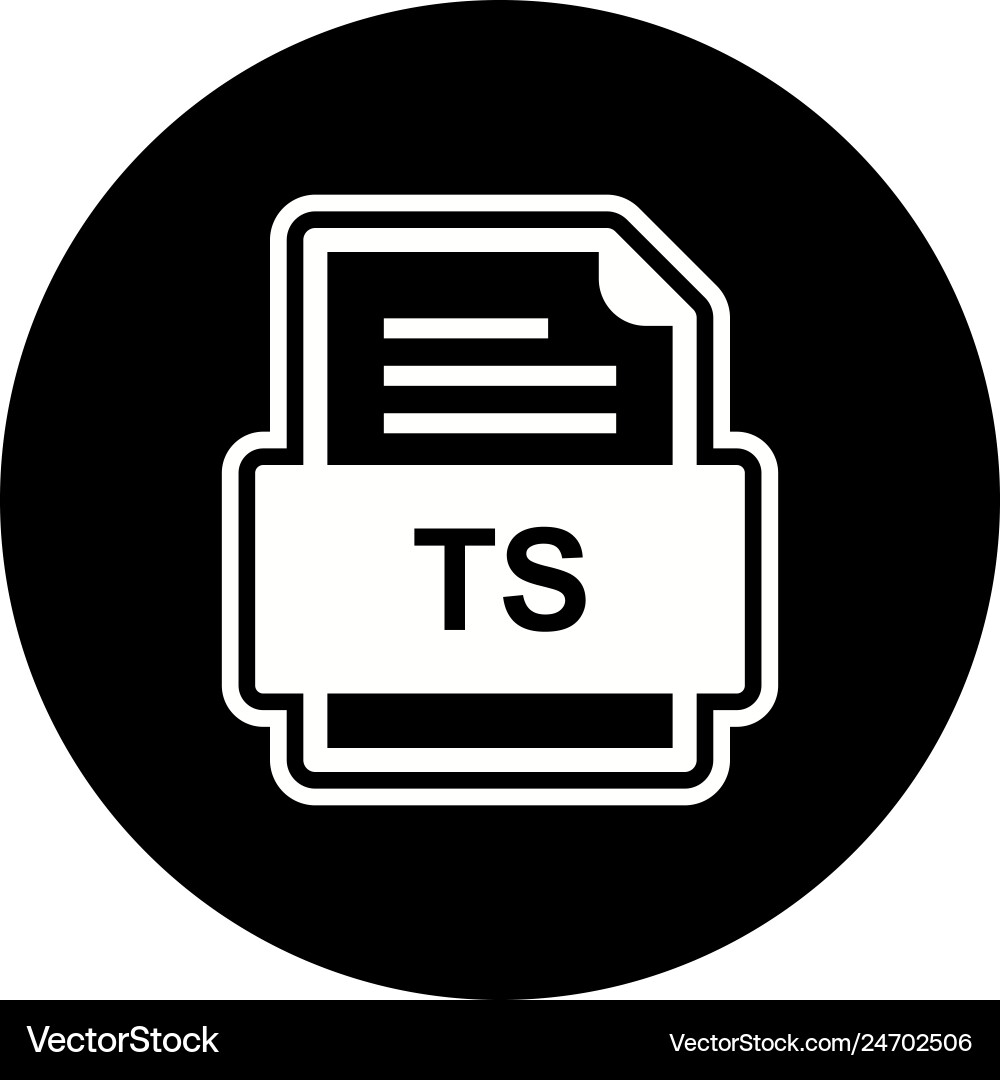 Ts file document icon vector image