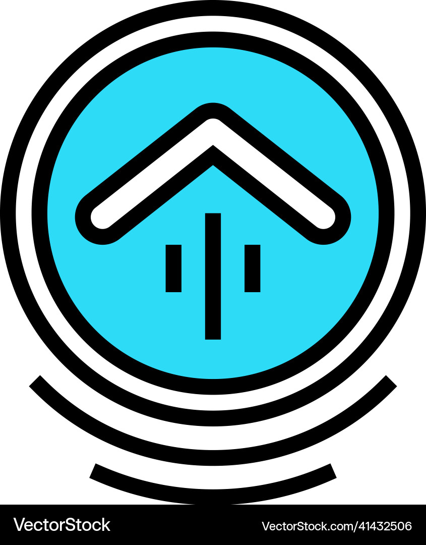 Up scroll color icon Up scroll color icon vector image