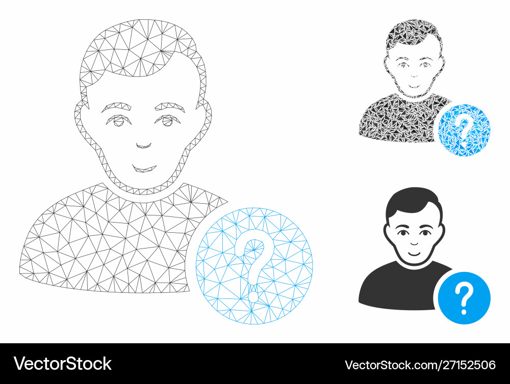 User status mesh wire frame model User status mesh wire frame model vector image