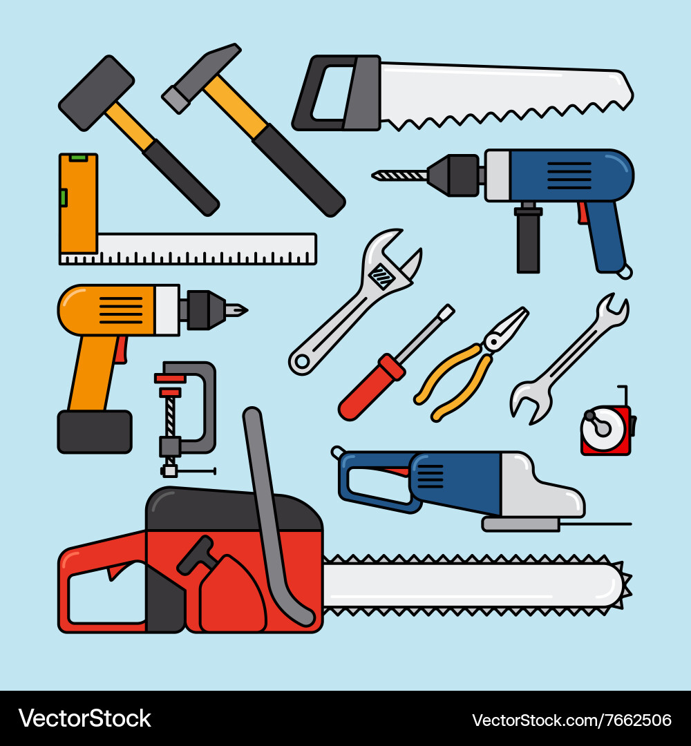 Working tools icons Vector Image