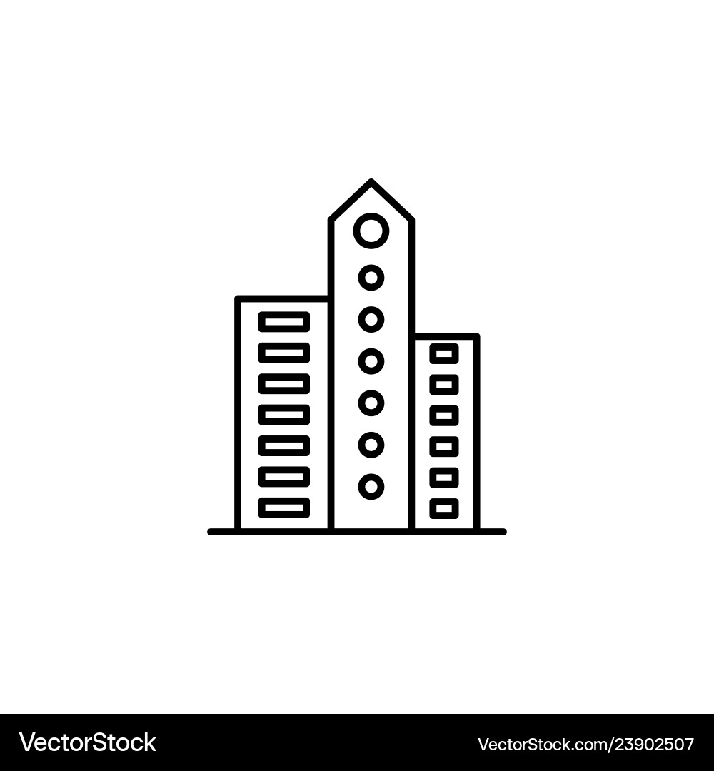 Building outline icon element of architecture Vector Image