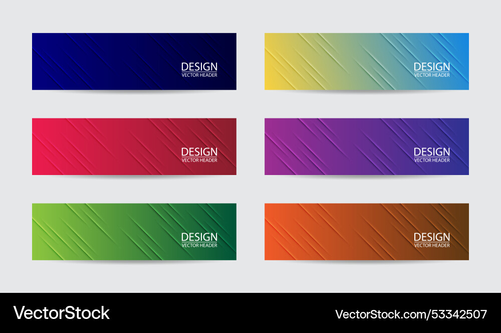 Classic elements design colors web page headers Classic elements design colors web page headers Vector Image