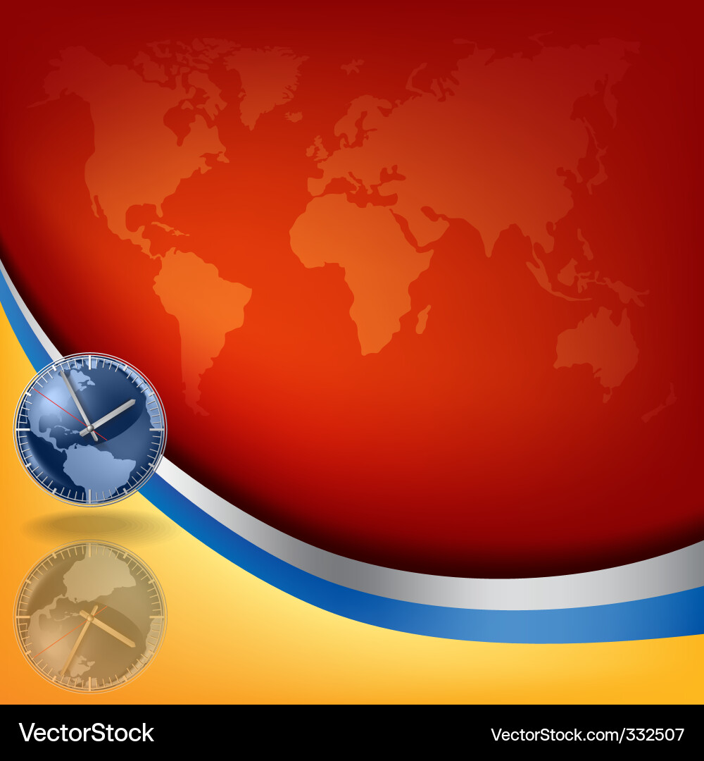Global Clock Display vector image