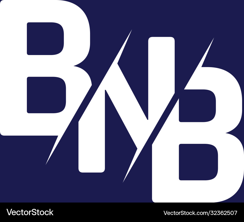 Monogram letters initial logo design bnb – Royalty-Free Vector | VectorStock