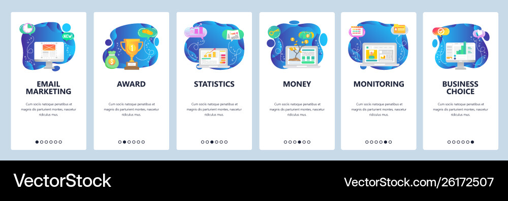 Onboarding Screens - Website & App vector image