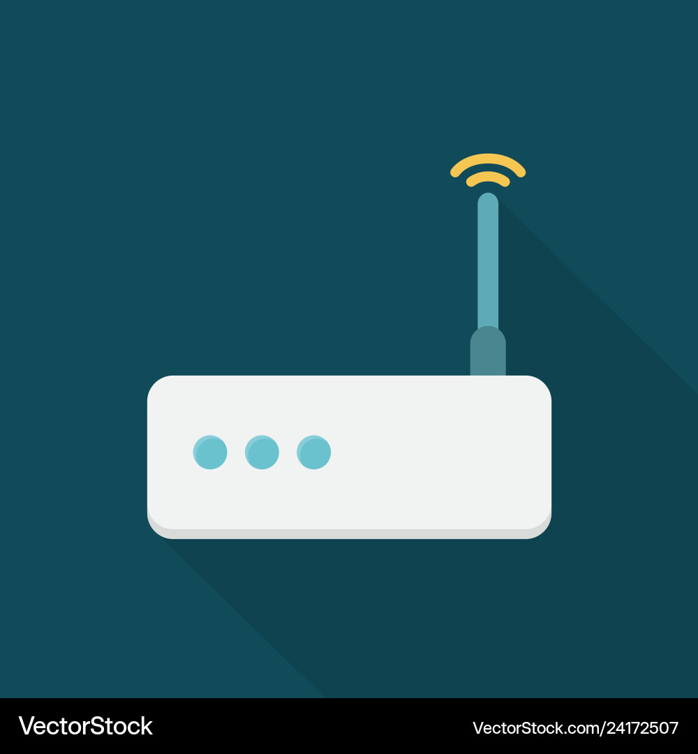 Router icon set of great flat icons with style Router icon set of great flat icons with style vector image