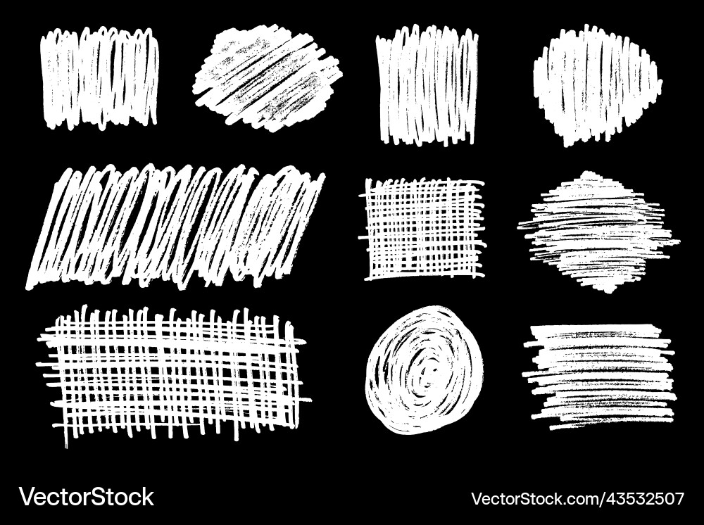 Scribble hand drawn stain in chalk Scribble hand drawn stain in chalk vector image