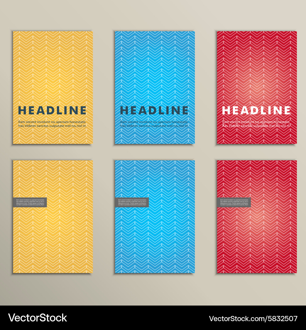 Set arrow pointer on a colored background vector image