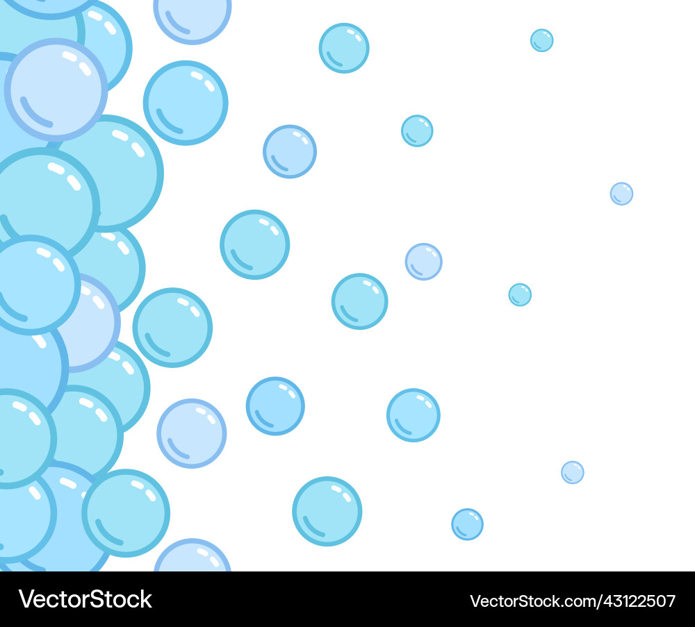 Soap bubbles pattern repeated vertical foam vector image