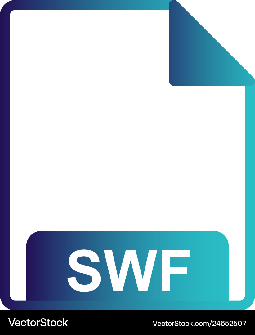 Swf icon vector image