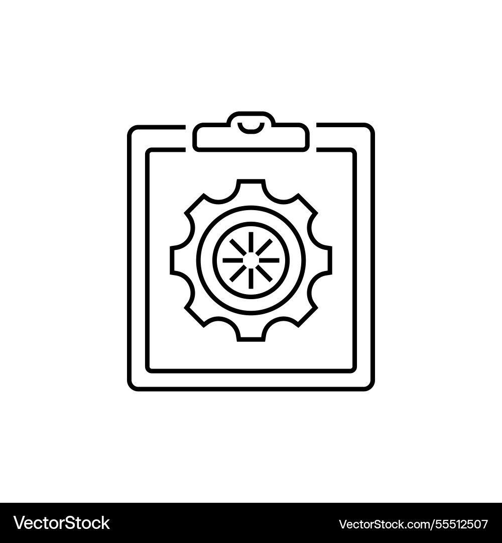 Task progress line icon linear style sign Task progress line icon linear style sign vector image
