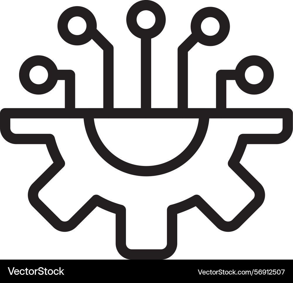 Tech linear style icon design vector image