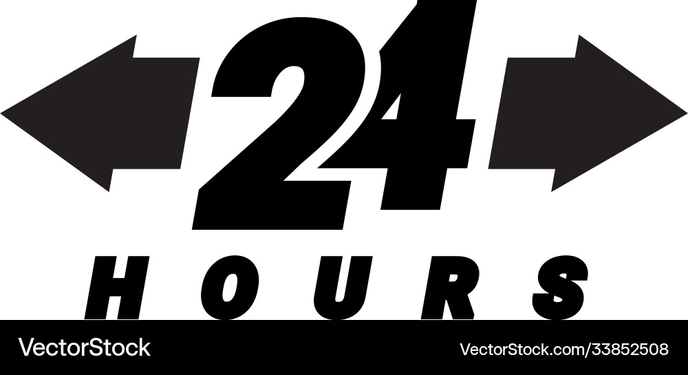 24 hours order execution or delivery service icons 24 hours order execution or delivery service icons vector image