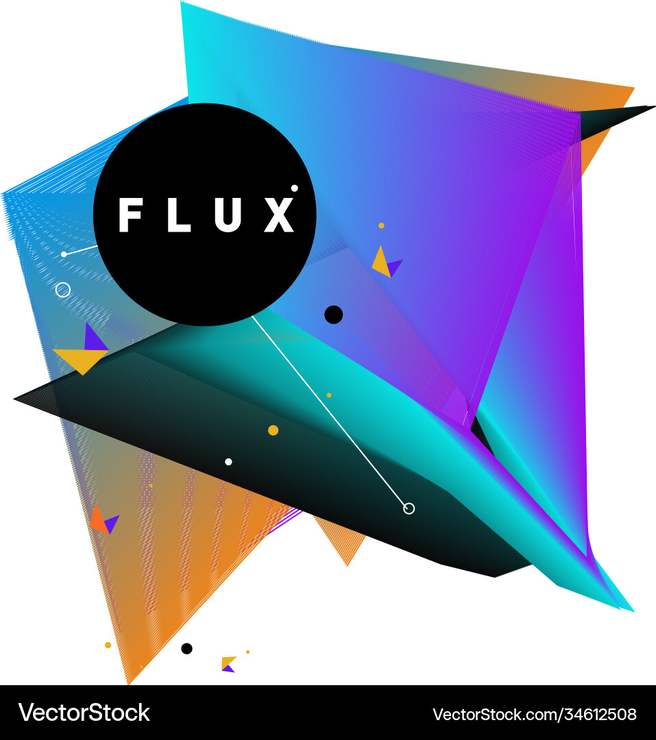 3d colorful wave background dynamic flux effect 3d colorful wave background dynamic flux effect vector image