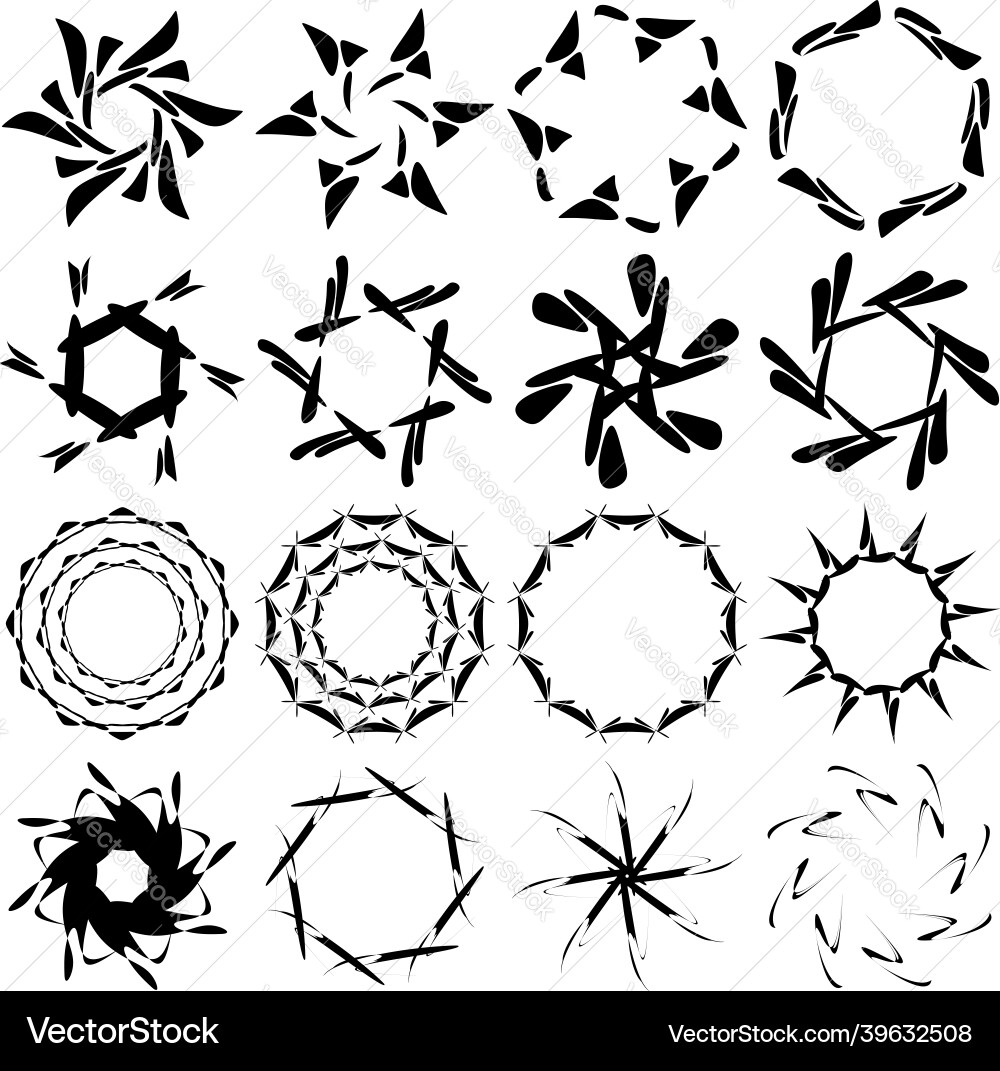 Abstract circular drawing amorphous nonfigurative Vector Image