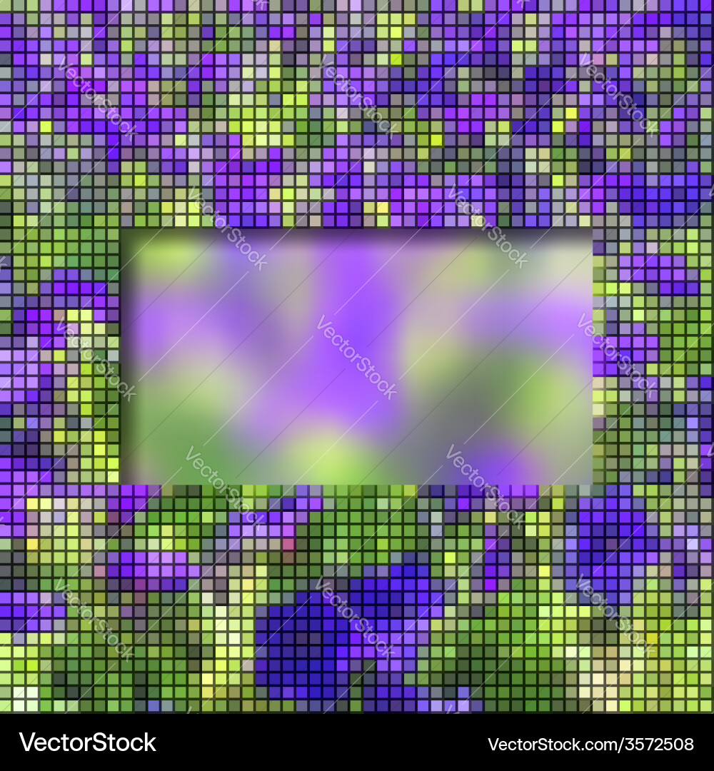 Abstract frame with column mosaic vector image