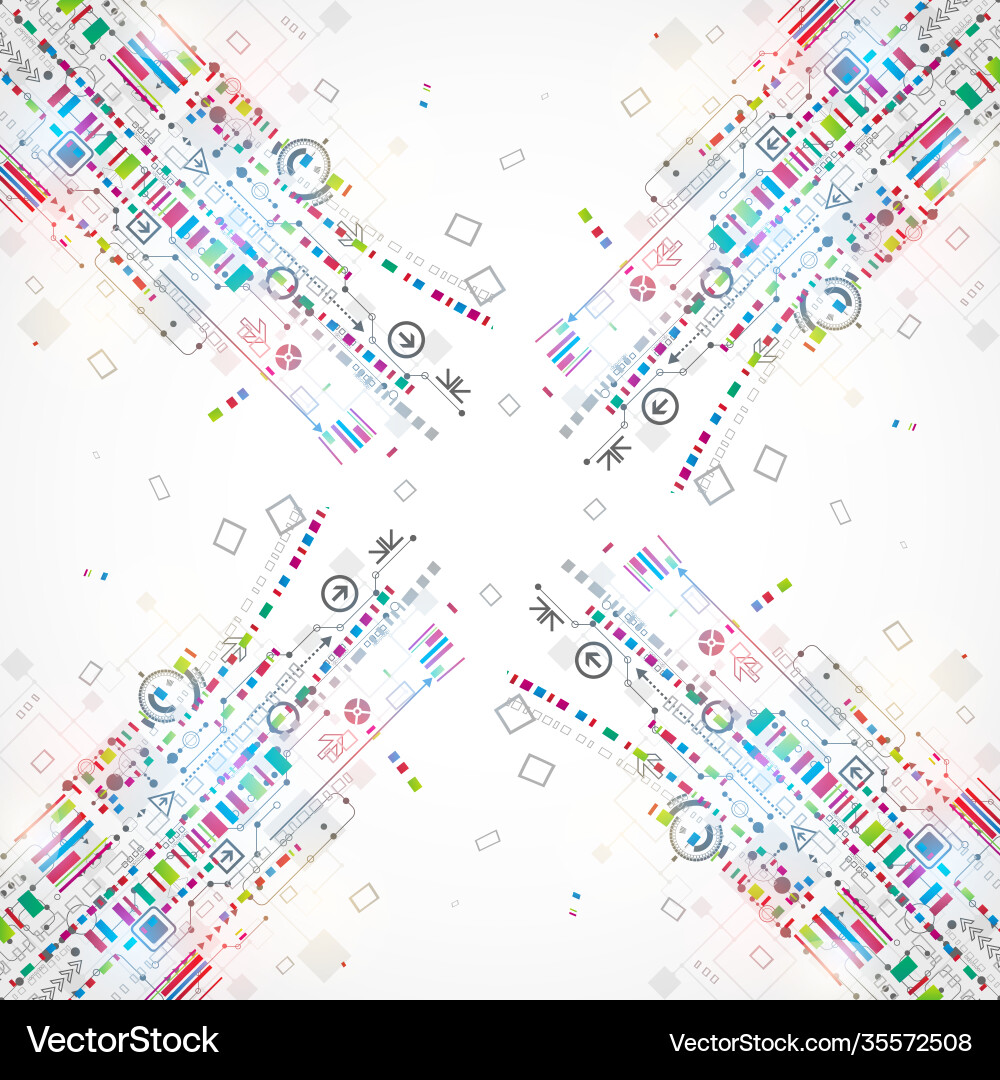 Abstract technological background with various Abstract technological background with various vector image