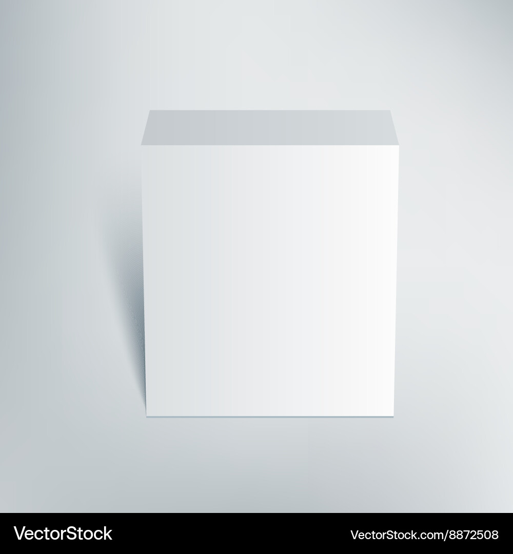 Blank isolated box mockup with shadow 2 Royalty Free Vector
