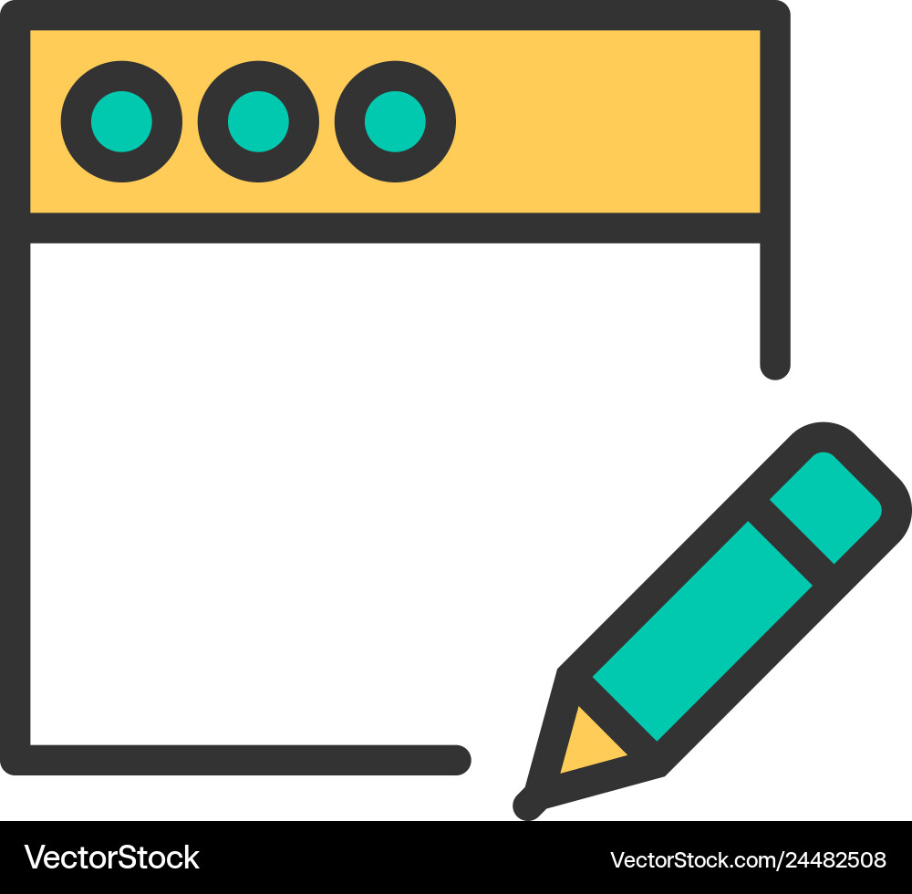 Browser icon design interaction Browser icon design interaction vector image
