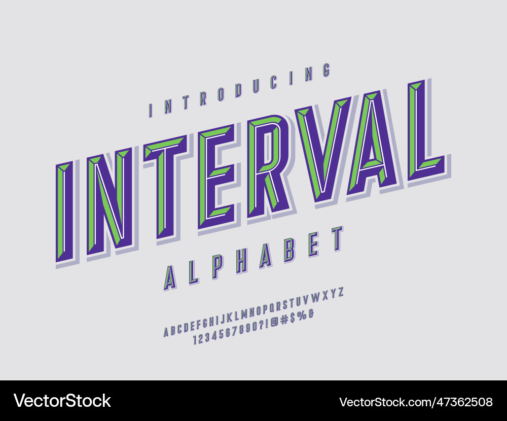 Chisel font Chisel font vector image