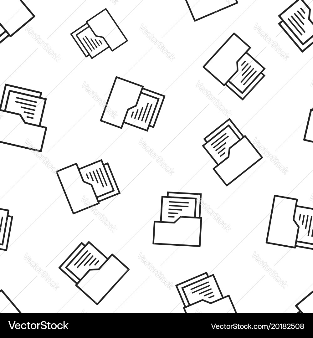 Document folder portfolio seamless pattern vector image
