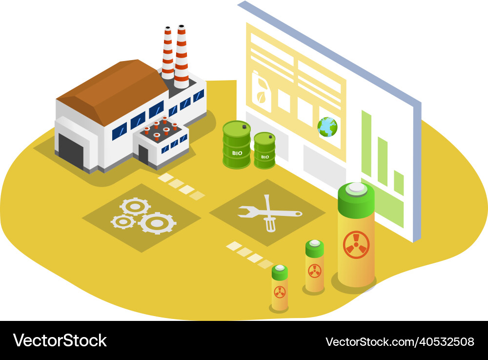 Generating electricity using green technologies Generating electricity using green technologies vector image