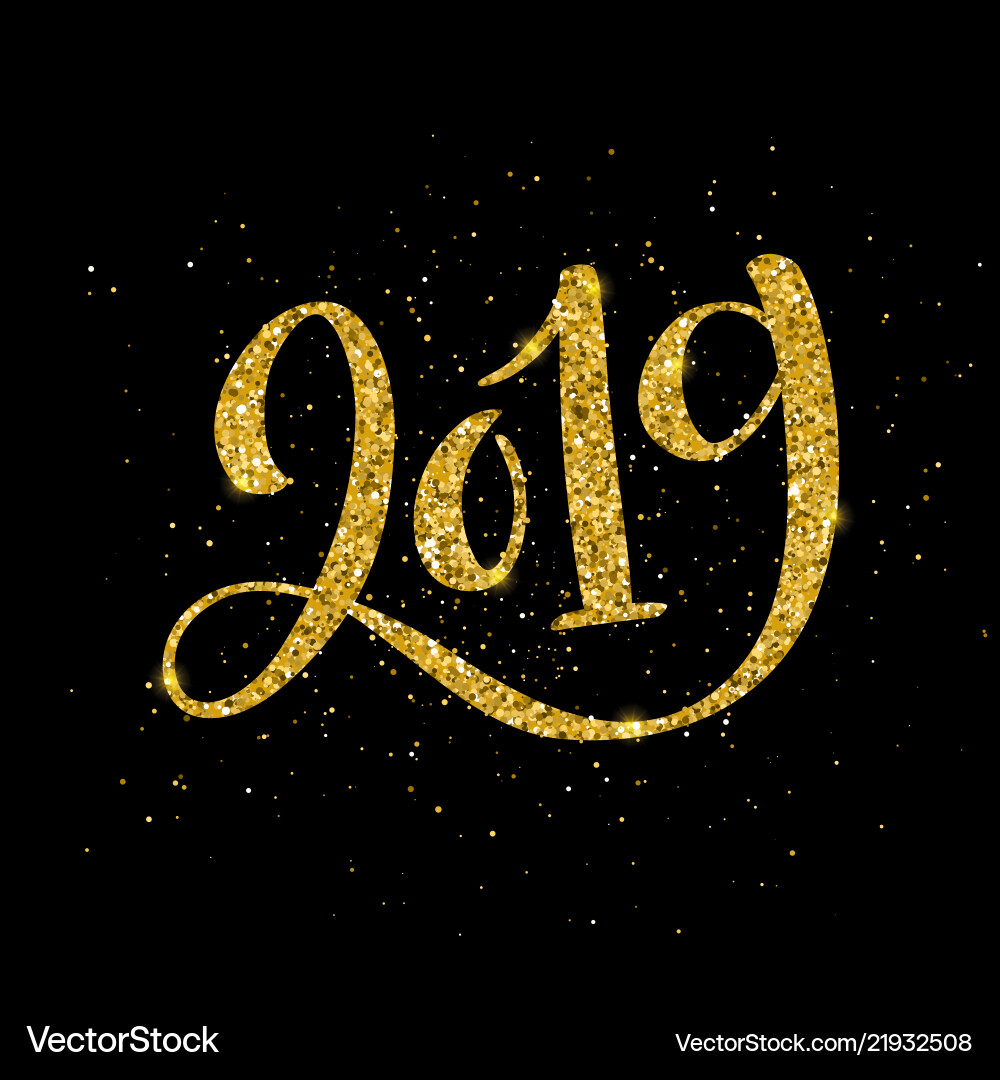 Happy new 2019 year greeting Happy new 2019 year greeting vector image
