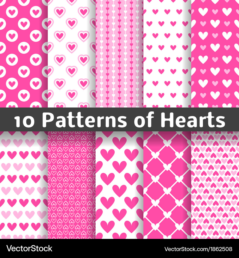 Heart Pattern Seamless Tile vector image
