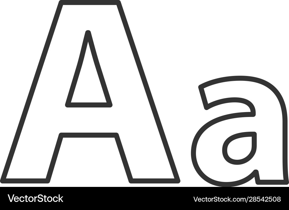 Linear Font Outline Icon vector image
