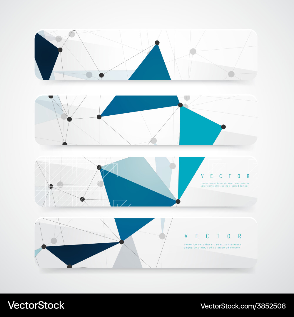 Network background abstract polygon vector image