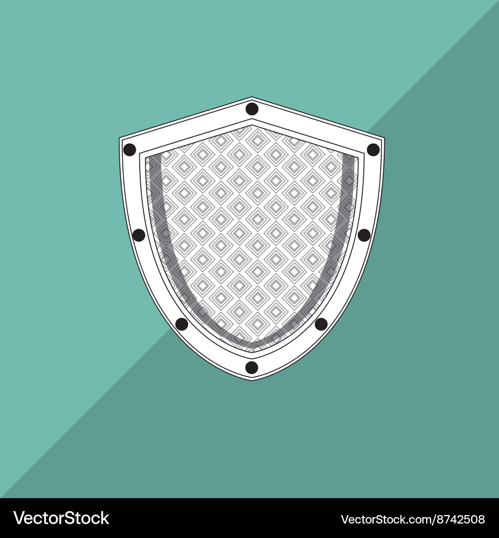 Security system shield concept warning vector image