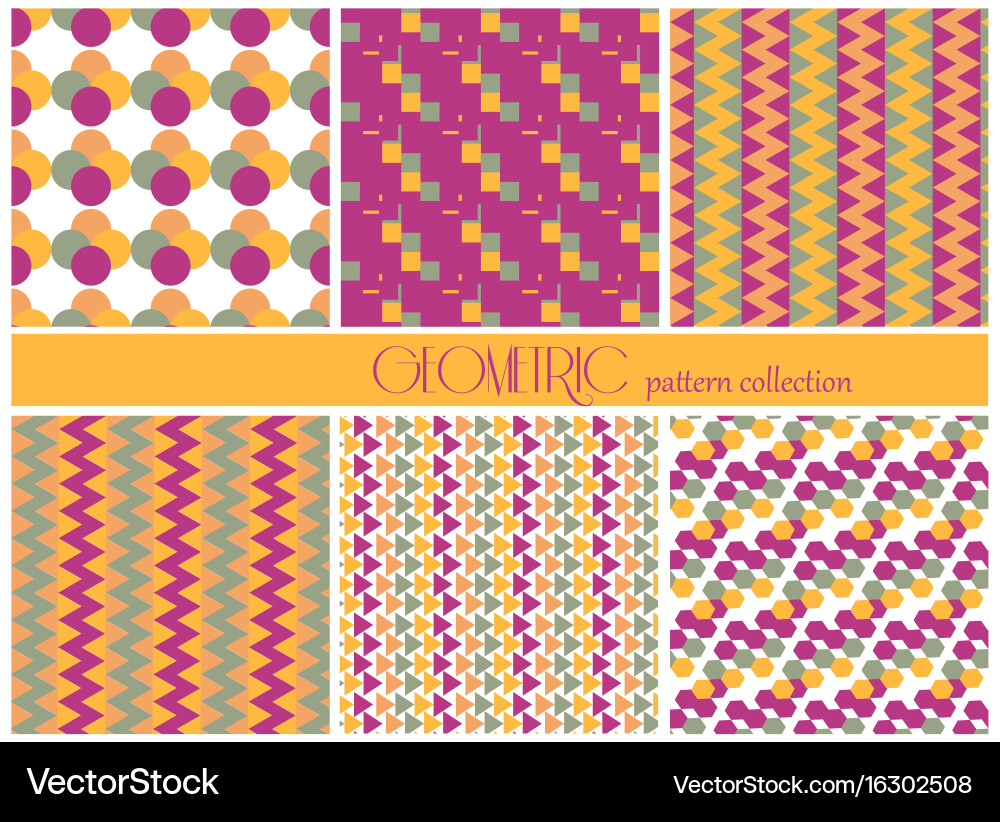 Set of seamless patterns vector image