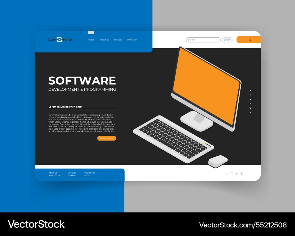 Softwareentwicklung und Programmcode Softwareentwicklung und Programmcode Vektorbild
