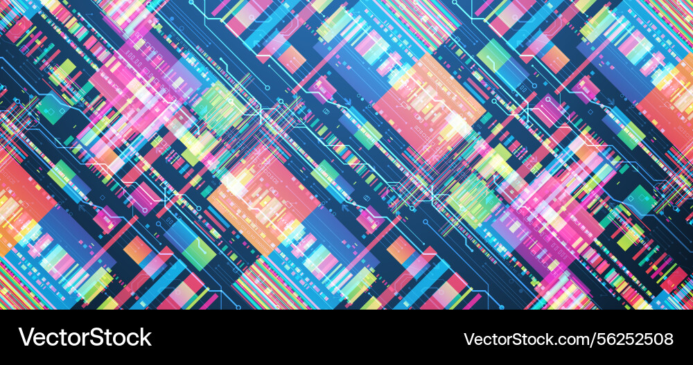 Technological background with colorful squares Technological background with colorful squares vector image