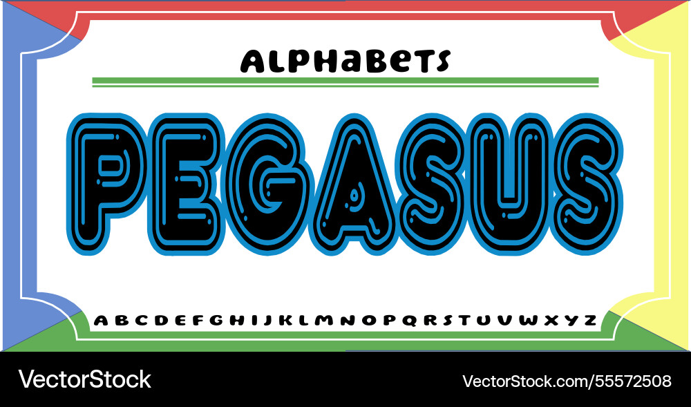 Text effects with editable colors and abstract Vector Image