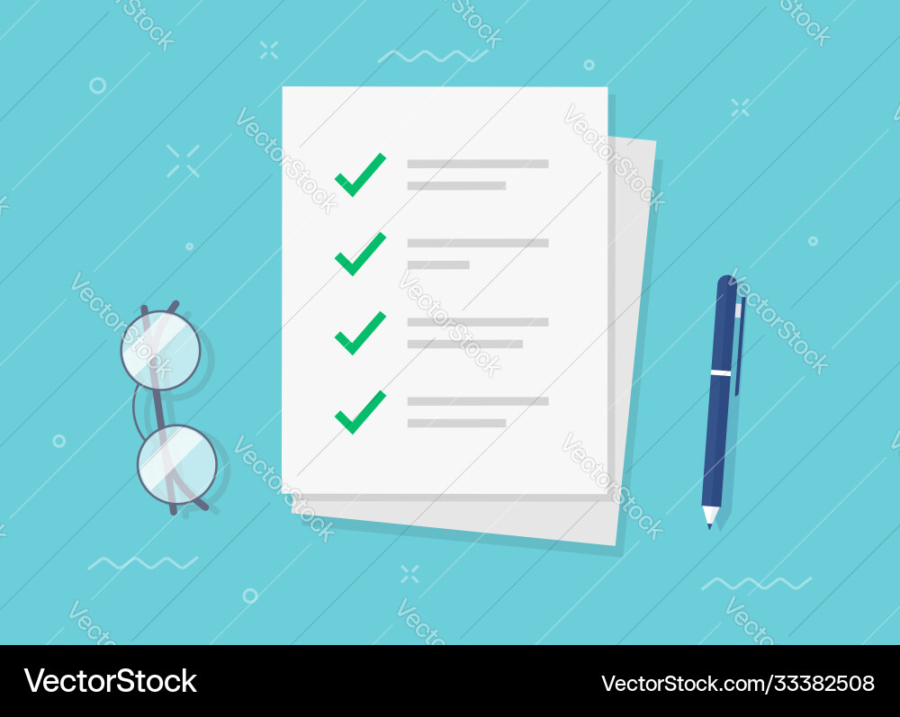 To do task form check list checkmarks as paper To do task form check list checkmarks as paper vector image