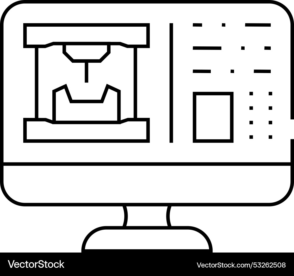 Tool design mechanical engineer line icon Tool design mechanical engineer line icon Vector Image