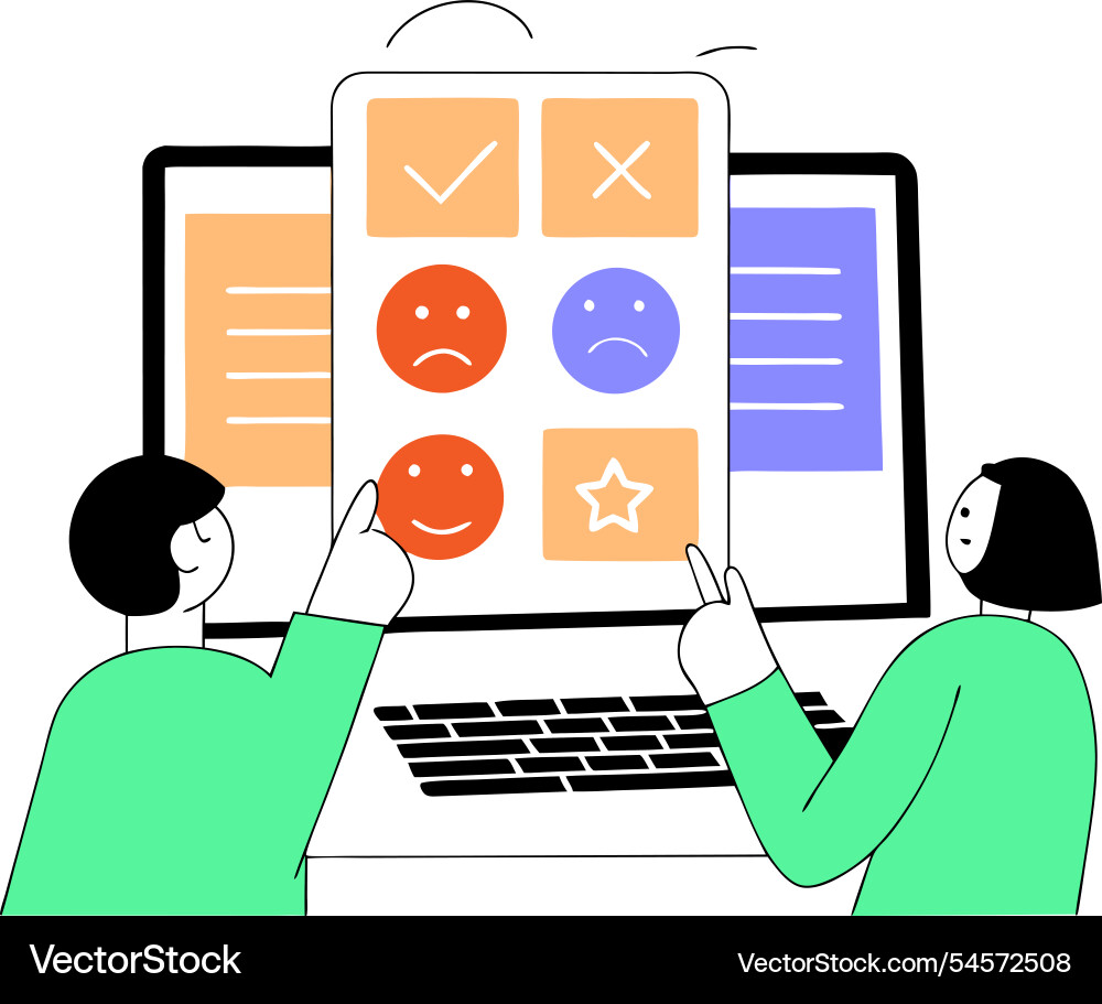 User rating and feedback system Vector Image