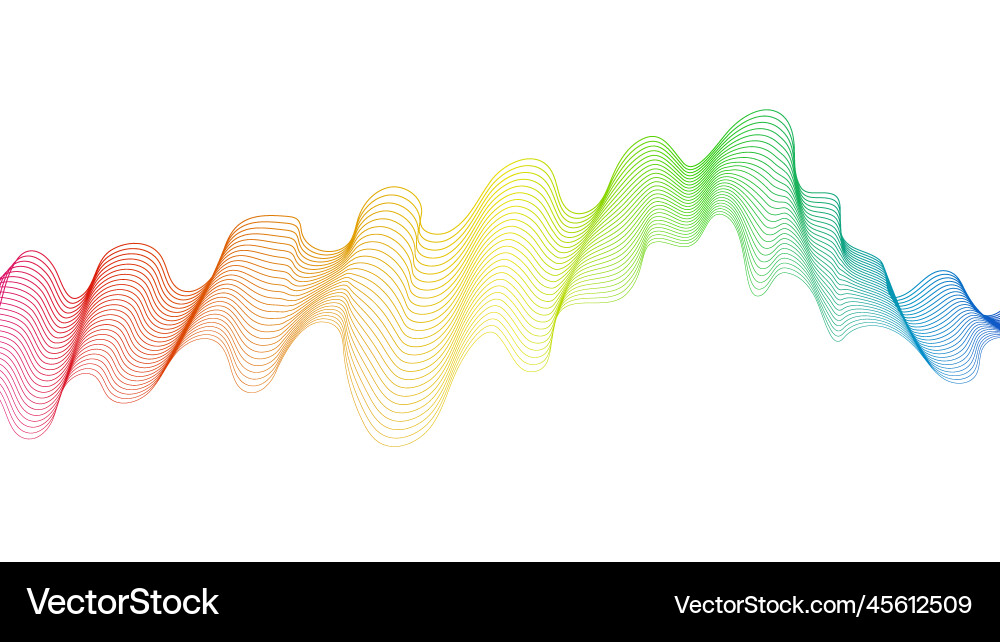 Abstract backdrop with wave gradient lines Vector Image