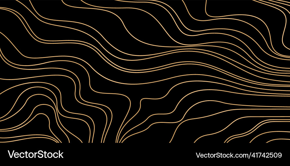 Abstract line pattern with golden color vector image