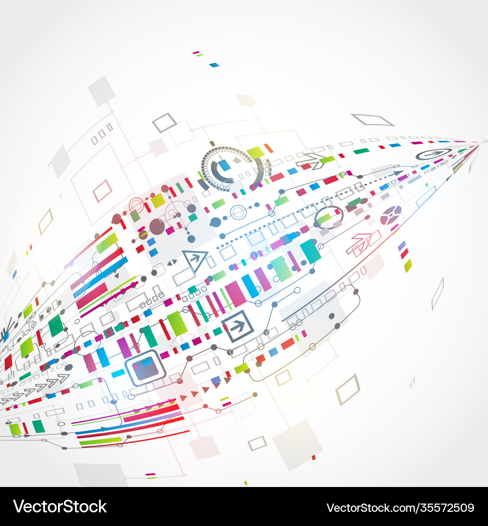 Abstract technological background with various Abstract technological background with various vector image