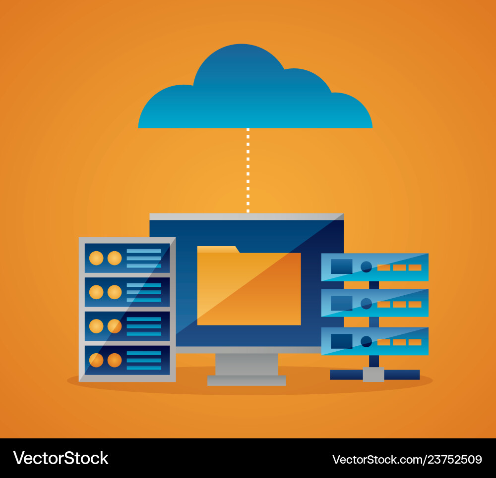 Cloud computing concept Vector Image