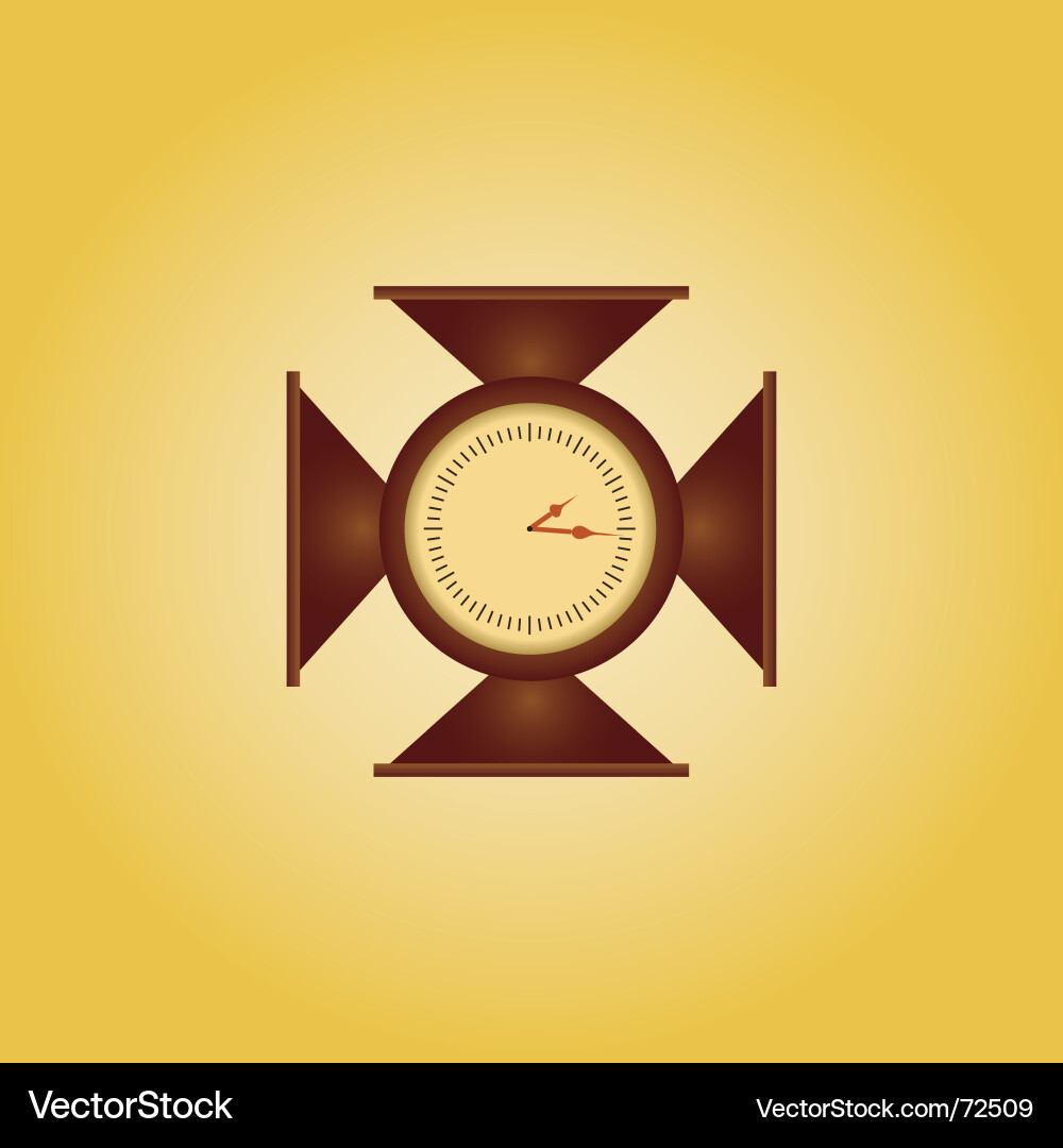Cross clock Vector Image
