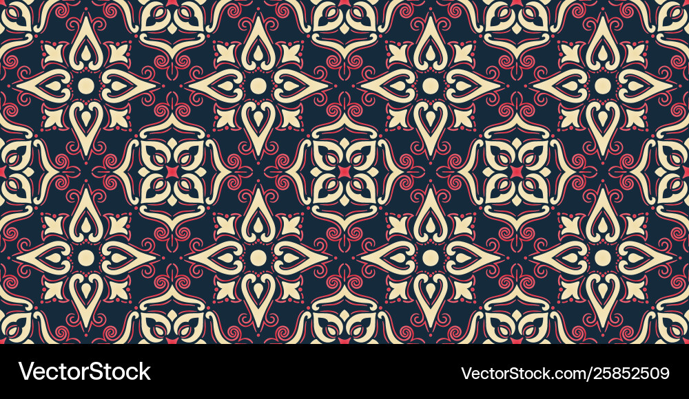 Damask seamless pattern background elegant Damask seamless pattern background elegant vector image