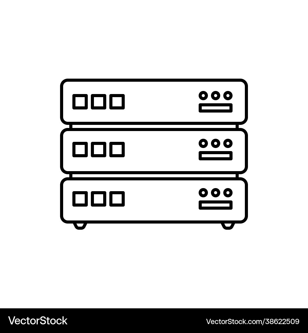 Database icon server Database icon server vector image