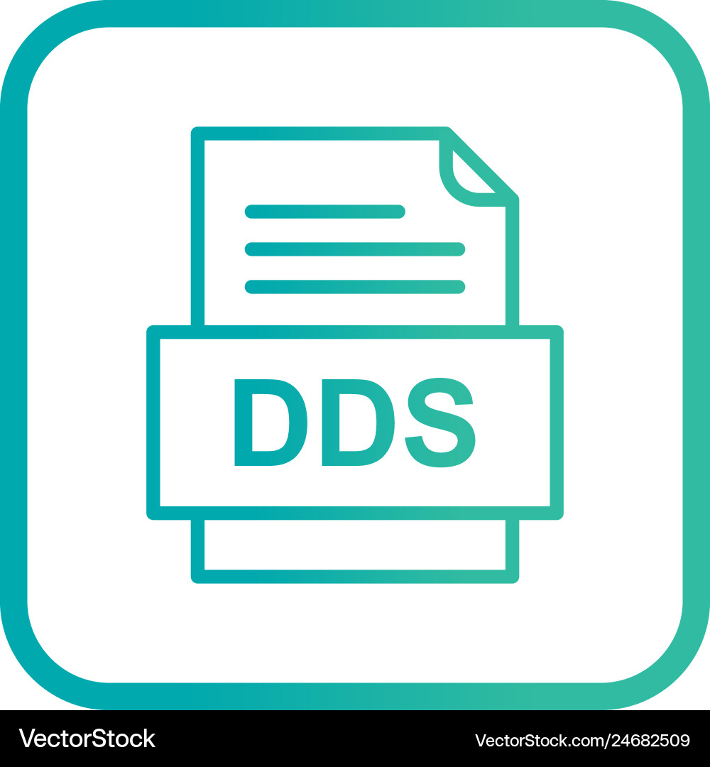 Dds file document icon Vector Image